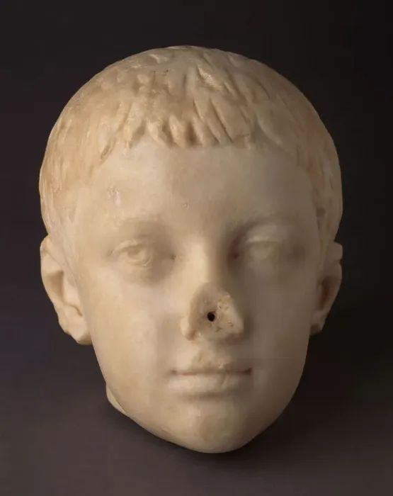 Framed Print : Head of Young Boy, 3rd Century. Creator: Unknown Framed Print : Head of Young Boy, 3rd Century. Creator: Unknown