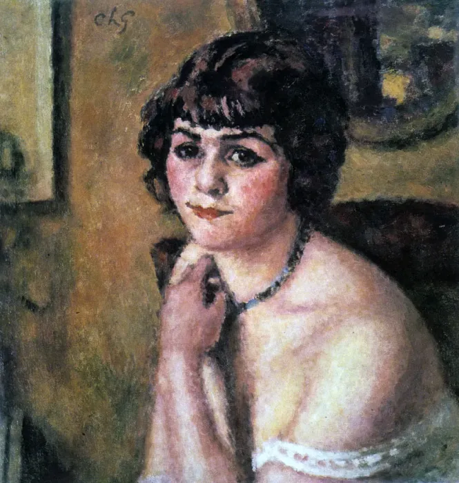 Framed Print : Head of Young Girl, 1909. Artist: Charles Guerin Framed Print : Head of Young Girl, 1909. Artist: Charles Guerin