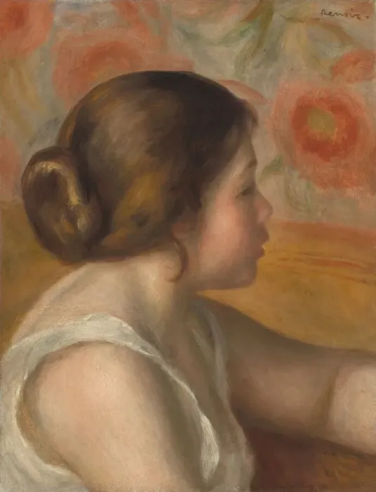 Framed Print : Head of a Young Girl, c. 1890. Creator: Pierre-Auguste Renoir Framed Print : Head of a Young Girl, c. 1890. Creator: Pierre-Auguste Renoir