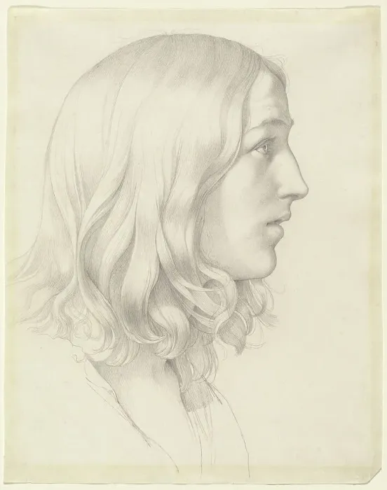 Framed Print : Head of a Young Man, c. 1818. Creator: Gustav Heinrich Nacke Framed Print : Head of a Young Man, c. 1818. Creator: Gustav Heinrich Nacke