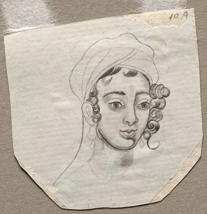 Framed Print : Head of a Young Man, early 1800s. Creator: Unknown Framed Print : Head of a Young Man, early 1800s. Creator: Unknown