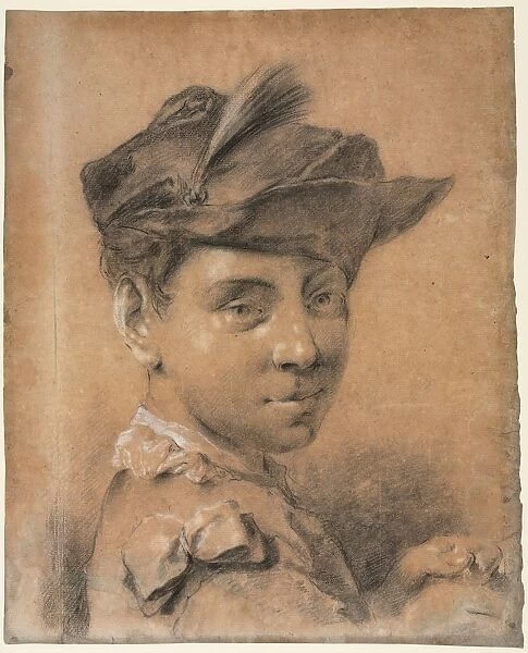 Head of a Young Man Wearing a Hat, before 1735. Creator: Giovanni Battista Piazzetta (Italian