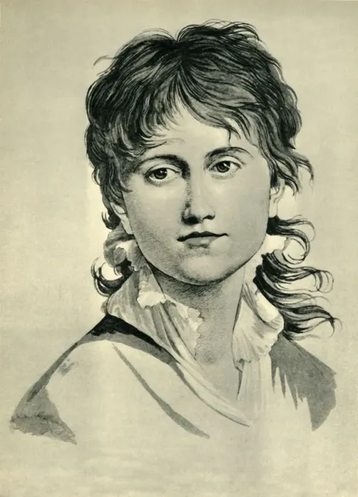 Framed Print : Head of a young woman, 1804, (1943). Creator: Johann Gottfried Schadow Framed Print : Head of a young woman, 1804, (1943). Creator: Johann Gottfried Schadow