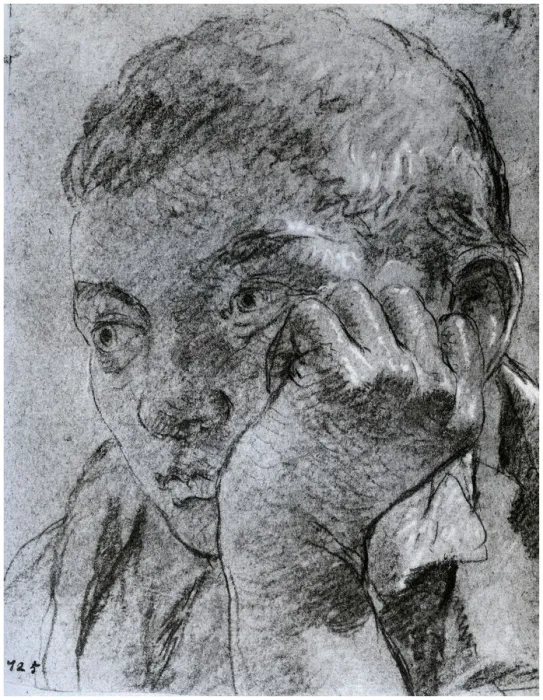 Framed Print : Head of a Youth, c1750-1753 (1958)