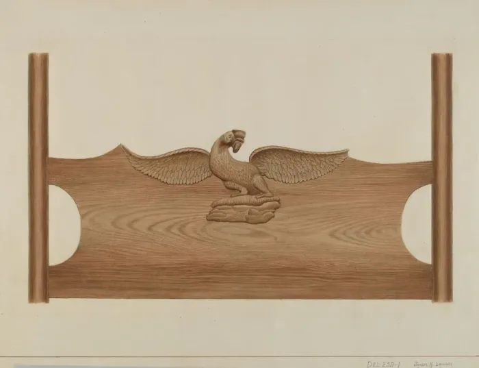 Framed Print : Headboard, c. 1937. Creator: James M. Lawson Framed Print : Headboard, c. 1937. Creator: James M. Lawson