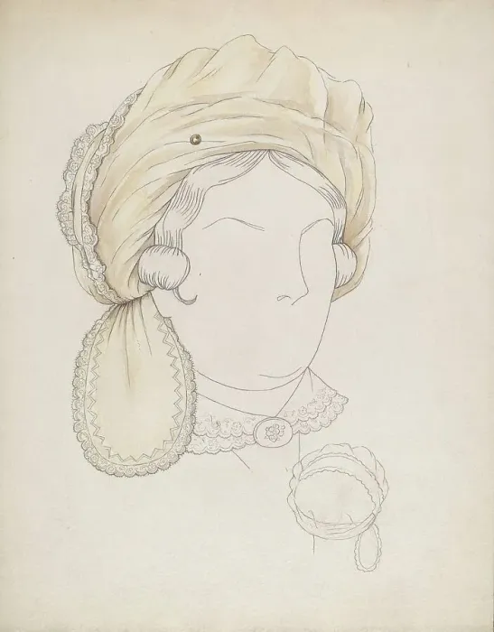 Framed Print : Headdress, 1935 / 1942. Creator: Eva Noe Framed Print : Headdress, 1935 / 1942. Creator: Eva Noe