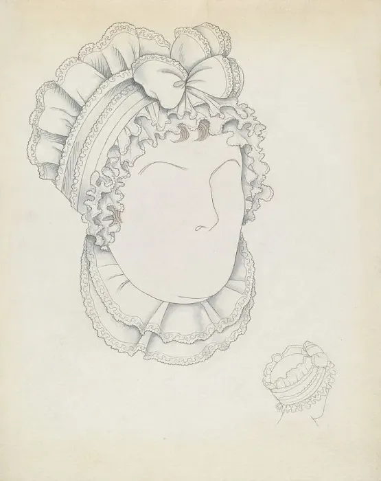 Framed Print : Headdress, c. 1937. Creator: Eva Noe Framed Print : Headdress, c. 1937. Creator: Eva Noe