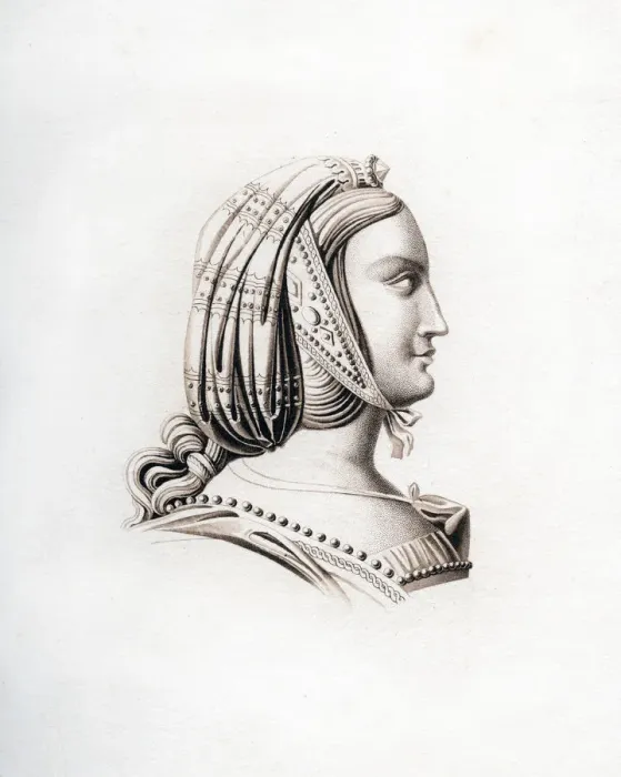 Framed Print : Headdress, early 16th century, (1843). Artist: Henry Shaw Framed Print : Headdress, early 16th century, (1843). Artist: Henry Shaw