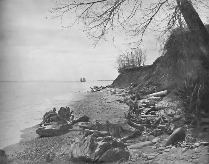 Framed Print : Heading for the Shore, Lake Michigan, c1897. Creator: Unknown Framed Print : Heading for the Shore, Lake Michigan, c1897. Creator: Unknown