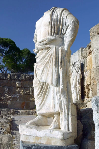 Headless statue, Roman gymnasium, Salamis, North Cyprus