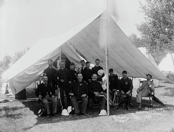 Headquarters, [Camp McKibbin, Maryland], 1893. Creator: William Cruikshank