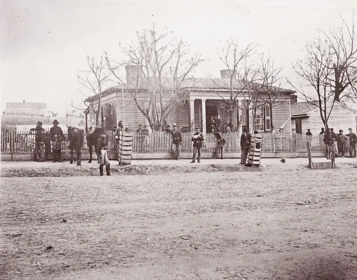 Framed Print : Headquarters of General Sherman or Thomas, Chattanooga, ca. 1864. Creator: George N Framed Print : Headquarters of General Sherman or Thomas, Chattanooga, ca. 1864. Creator: George N