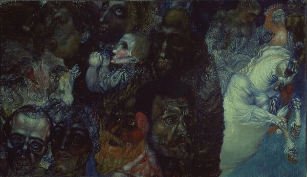 Heads, 1910. Artist: Filonov, Pavel Nikolayevich (1883-1941)