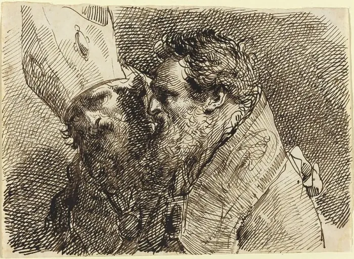 Framed Print : Heads of Two Bishops, 1770s-1780s. Creator: Gaetano Gandolfi Framed Print : Heads of Two Bishops, 1770s-1780s. Creator: Gaetano Gandolfi