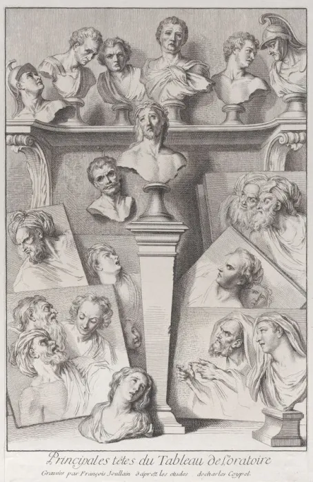 Framed Print : Heads after the Ecce Homo, 1720-78. Creator: Francois Joullain Framed Print : Heads after the Ecce Homo, 1720-78. Creator: Francois Joullain