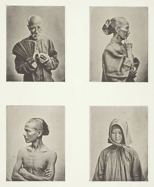 Four Heads, Types of the Labouring Class, c. 1868. Creator: John Thomson