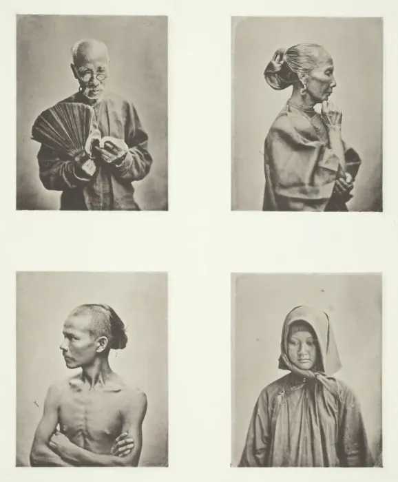 Framed Print : Four Heads, Types of the Labouring Class, c. 1868. Creator: John Thomson Framed Print : Four Heads, Types of the Labouring Class, c. 1868. Creator: John Thomson