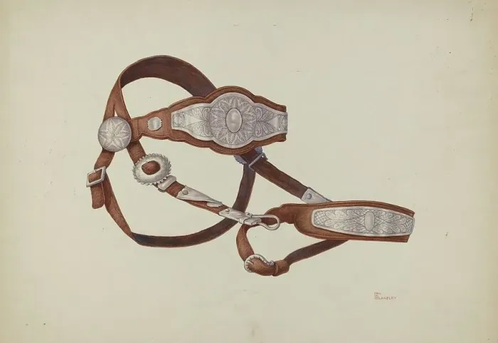 Framed Print : Headstall, c. 1940. Creator: Hal Blakeley Framed Print : Headstall, c. 1940. Creator: Hal Blakeley