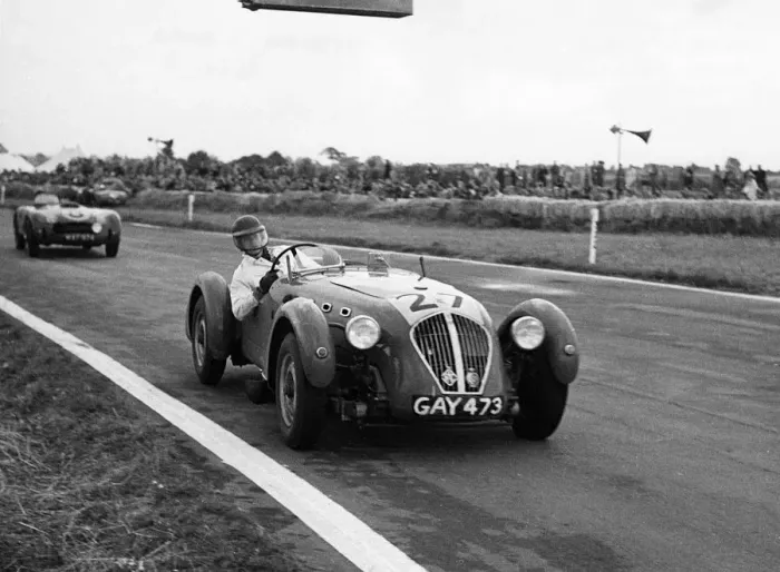 Framed Print : Healey Silverstone, Boston - Shattock at Goodwood 1952. Creator: Unknown Framed Print : Healey Silverstone, Boston - Shattock at Goodwood 1952. Creator: Unknown
