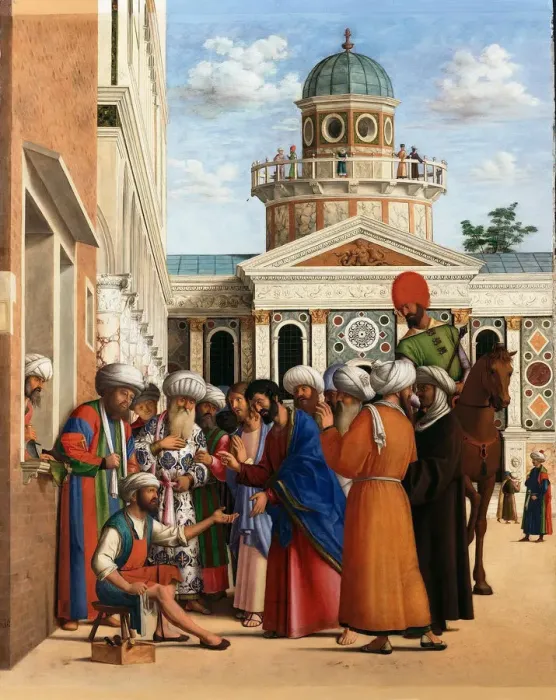Framed Print : The Healing of Anianus by Saint Mark, c. 1497. Artist: Cima da Conegliano, Giovanni Battista (ca. 1459-1517) Framed Print : The Healing of Anianus by Saint Mark, c. 1497. Artist: Cima da Conegliano, Giovanni Battista (ca. 1459-1517)