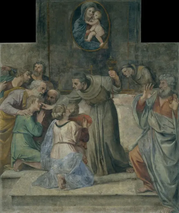 Framed Print : Healing the blind at birth, 1604-1607. Artist: Carracci, Annibale (1560-1609) Framed Print : Healing the blind at birth, 1604-1607. Artist: Carracci, Annibale (1560-1609)