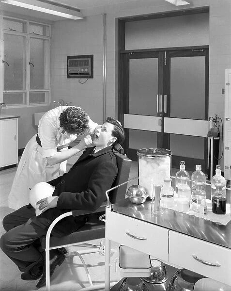 Health check in the medical room, Park Gate Iron & Steel Co, Rotherham, South Yorkshire, 1964