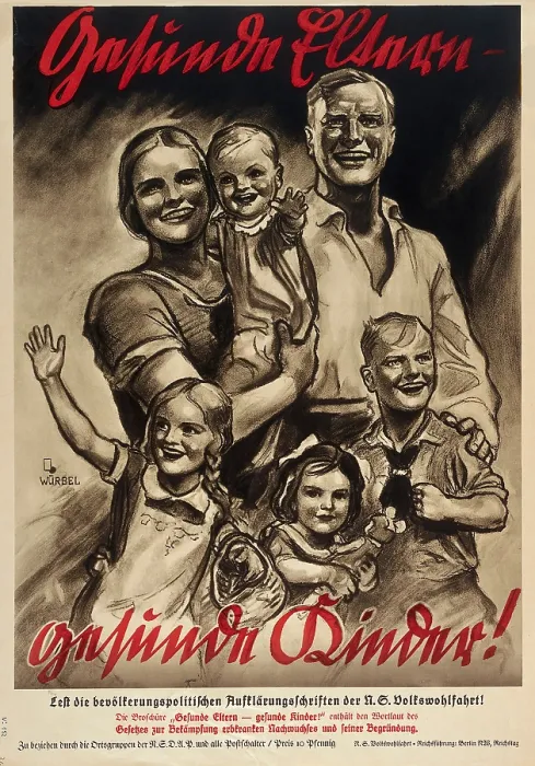 Framed Print : Healthy parents - healthy children!, c1934. Creator: Wurbel, Franz (1896-after 1937) Framed Print : Healthy parents - healthy children!, c1934. Creator: Wurbel, Franz (1896-after 1937)