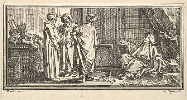 The Hearing of Qadi, 1746-47. Creator: Claude Augustin Duflos le Jeune