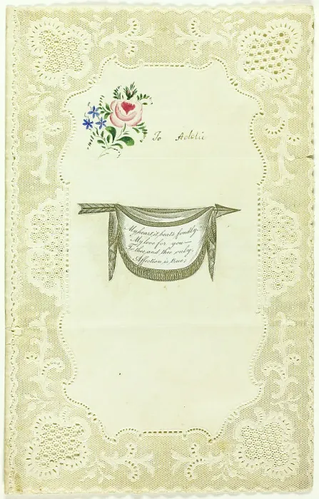Framed Print : My Heart Beats Fondly (Valentine), 1850 / 59. Creator: Joseph Addenbrooke Framed Print : My Heart Beats Fondly (Valentine), 1850 / 59. Creator: Joseph Addenbrooke