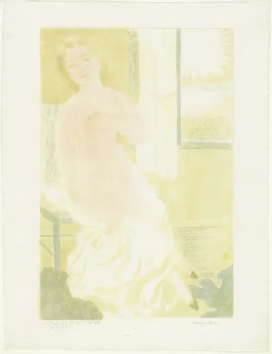 Framed Print : But It is the Heart That Beats Too Quickly, plate twelve from Love, 1898, published 1899. Creator: Maurice Denis