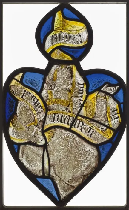 Framed Print : Heart-Shaped Panel: Figure of a Woman with a Banderole (Sibyl ?), c. 1480-1520. Creator: Unknown Framed Print : Heart-Shaped Panel: Figure of a Woman with a Banderole (Sibyl ?), c. 1480-1520. Creator: Unknown