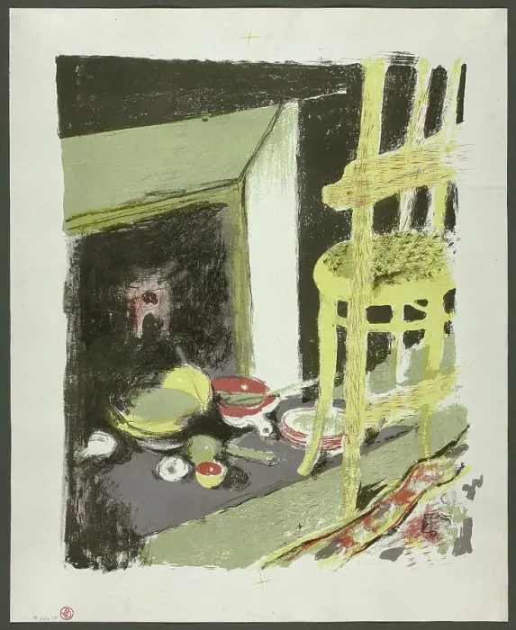 Framed Print : The Hearth, plate eight from Landscapes and Interiors, 1899. Creator: Edouard Vuillard Framed Print : The Hearth, plate eight from Landscapes and Interiors, 1899. Creator: Edouard Vuillard