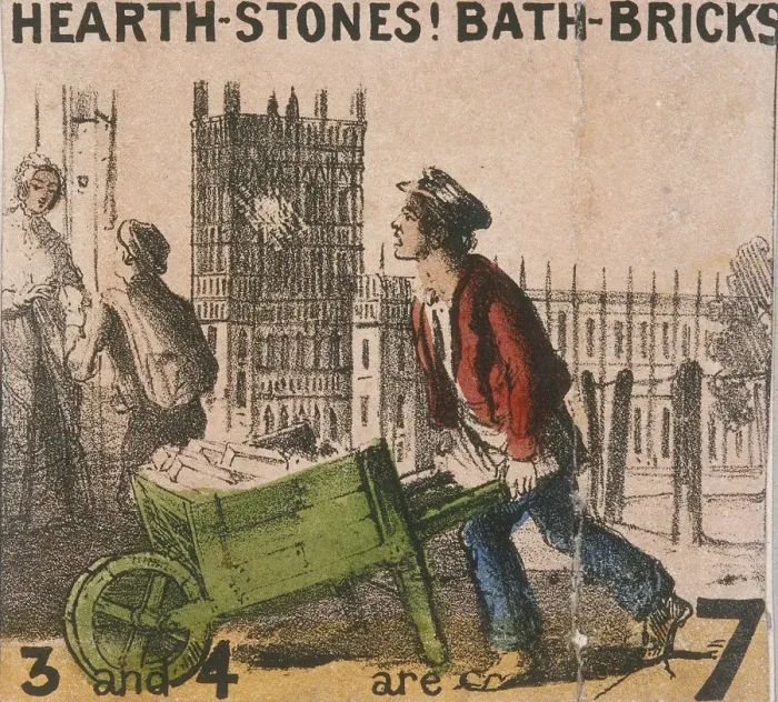 Framed Print : Hearth-stones! Bath-bricks!, Cries of London, c1840. Artist: TH Jones Framed Print : Hearth-stones! Bath-bricks!, Cries of London, c1840. Artist: TH Jones