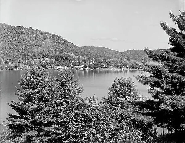 Hearts Bay from Rogers Rock Hotel, Lake George, N.Y. between 1900 and 1910. Creator: William H. Jackson