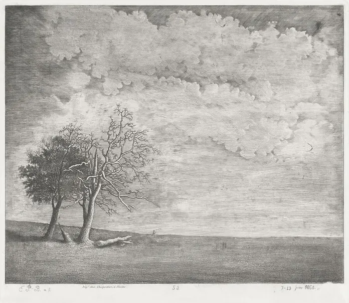 Framed Print : A Heath, 1860. Creator: Emmanuel Phélippes-Beaulieu Framed Print : A Heath, 1860. Creator: Emmanuel Phélippes-Beaulieu