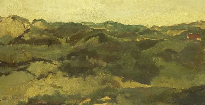 Framed Print : A Heath Landscape, Presumably in Drenthe, c.1880-c.1923. Creator: George Hendrik Breitner Framed Print : A Heath Landscape, Presumably in Drenthe, c.1880-c.1923. Creator: George Hendrik Breitner