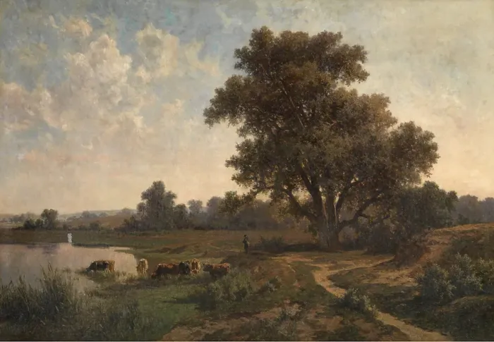Framed Print : The Heath near Oosterbeek, Gueldre, 1885. Creator: Euphrosine Beernaerts Framed Print : The Heath near Oosterbeek, Gueldre, 1885. Creator: Euphrosine Beernaerts