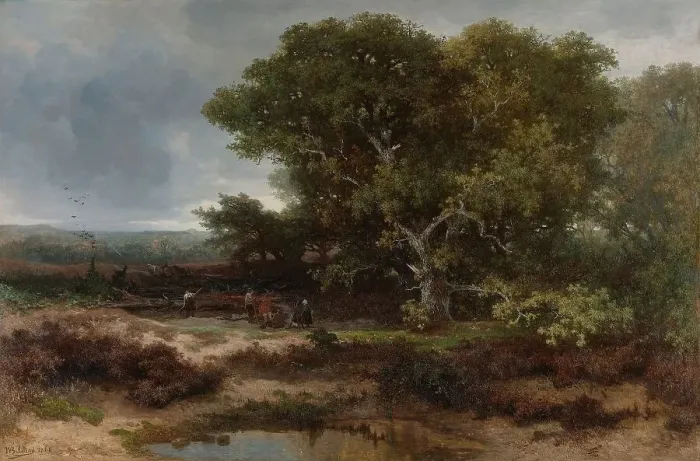 Framed Print : The Heath near Wolfheze, 1866. Creator: Johannes Warnardus Bilders Framed Print : The Heath near Wolfheze, 1866. Creator: Johannes Warnardus Bilders