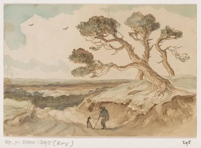 Framed Print : Heathland, 1880. Creator: Johannes Tavenraat Framed Print : Heathland, 1880. Creator: Johannes Tavenraat