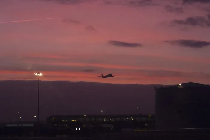 Framed Print : Heathrow, sunset, 2007. Creator: Ethel Davies Framed Print : Heathrow, sunset, 2007. Creator: Ethel Davies