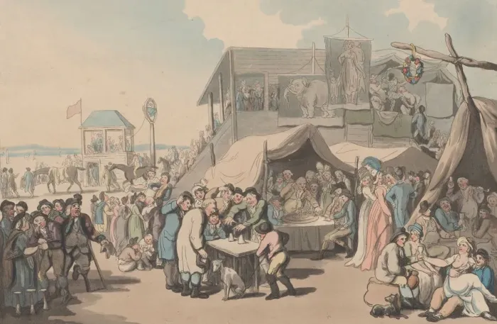 Framed Print : Between Heats [The Course], January 1, 1799. January 1, 1799. Creator: Thomas Rowlandson
