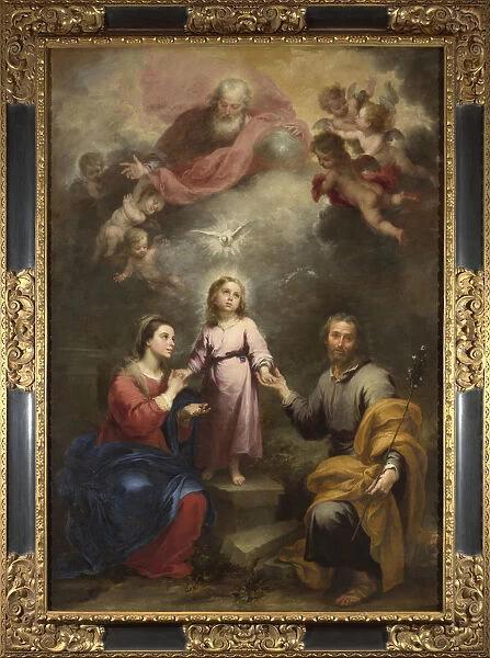The Heavenly and Earthly Trinities (The Pedroso Murillo), c. 1680. Artist: Murillo, Bartolome Esteban (1617-1682)