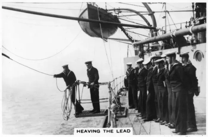 Framed Print : Heaving the lead, 1937 Framed Print : Heaving the lead, 1937