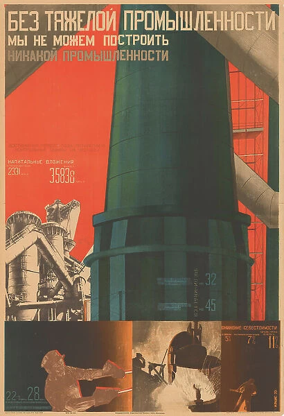 Without Heavy Industry We Cannot Build Any Industry, 1930. Creator: Klutsis, Gustav (1895-1938)