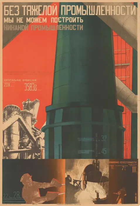 Framed Print : Without Heavy Industry We Cannot Build Any Industry, 1930. Creator: Klutsis, Gustav (1895-1938) Framed Print : Without Heavy Industry We Cannot Build Any Industry, 1930. Creator: Klutsis, Gustav (1895-1938)