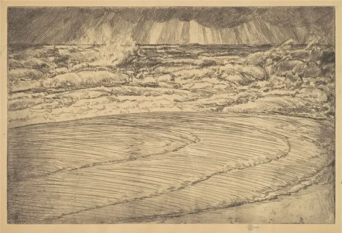 Framed Print : Heavy Surf, High Tide, Easthampton, 1920. Creator: Frederick Childe Hassam Framed Print : Heavy Surf, High Tide, Easthampton, 1920. Creator: Frederick Childe Hassam