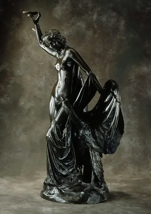 Framed Print : Hebe and the Eagle of Jupiter, between c.1853 and c.1855. Creator: Francois Rude Framed Print : Hebe and the Eagle of Jupiter, between c.1853 and c.1855. Creator: Francois Rude