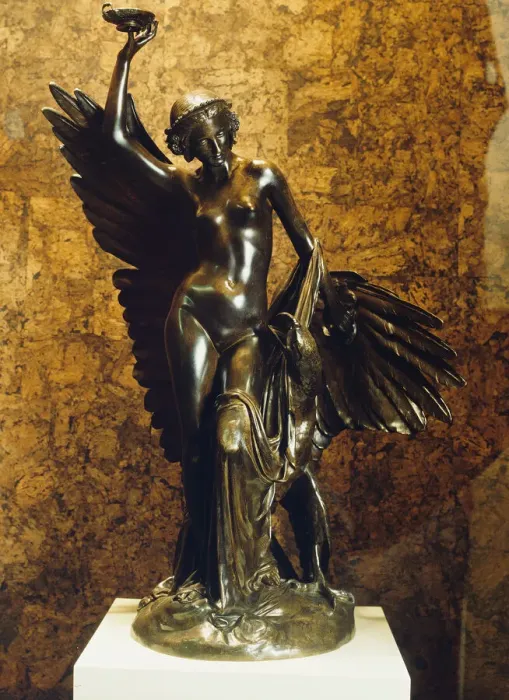 Framed Print : Hebe and the Eagle of Jupiter, modeled c. 1852 (cast c. 1860 / 80). Creator: Francois Rude Framed Print : Hebe and the Eagle of Jupiter, modeled c. 1852 (cast c. 1860 / 80). Creator: Francois Rude