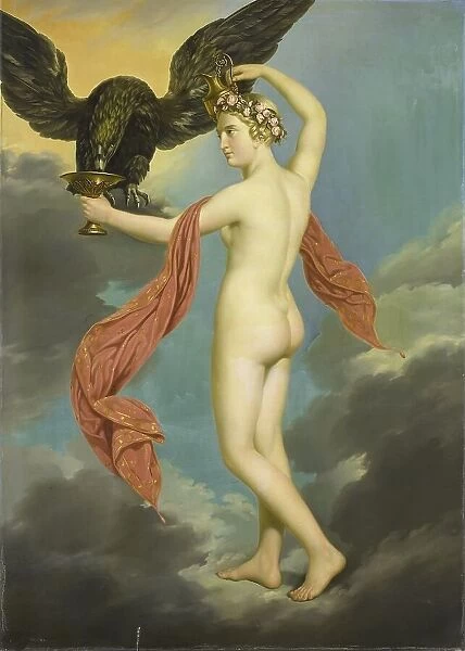 Hebe with Jupiter in the Guise of an Eagle, 1820-1826. Creator: Gustav Adolphe Diez
