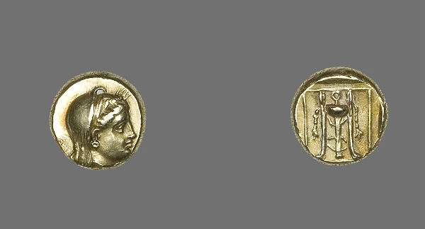 Hecta (Coin) Depicting the Goddess Demeter, 400-350 BCE. Creator: Unknown